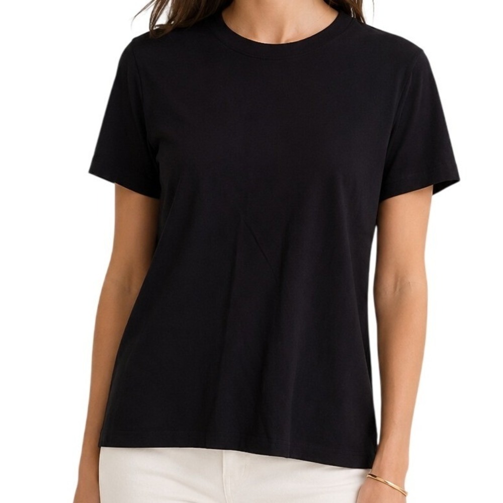 Everlane Organic‎ Cotton Crew Neck T Shirt Black Short Sleeve NWOT Women's XL